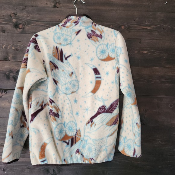 Patagonia Synchilla Snap T Fleece Women's XS Harvest Moon Owl Outdoor Hike Boho - Picture 3 of 12